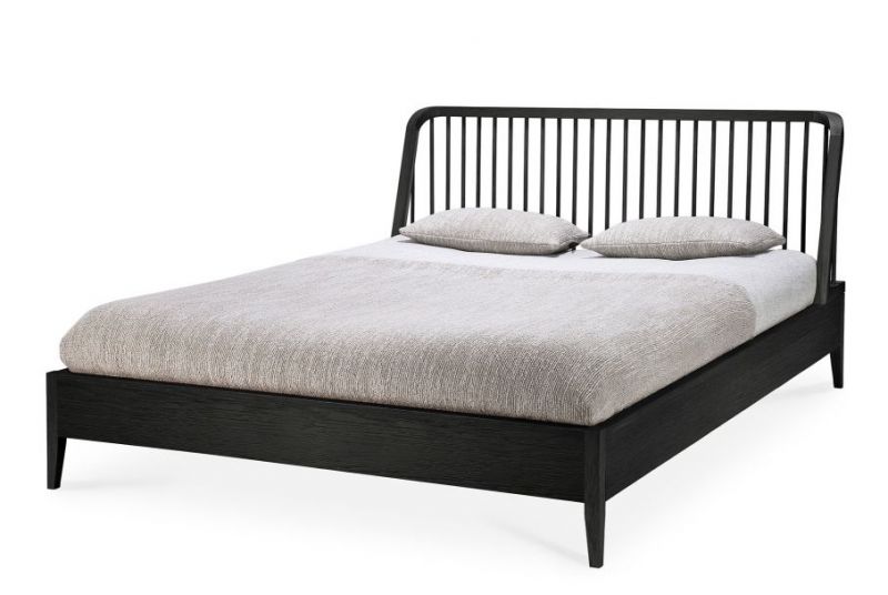 Spindle Bett Eiche Schwarz Ethnicraft